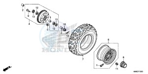 TRX250TEE FOURTRAX RECON ES Europe Direct - (ED) drawing FRONT WHEEL