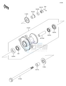 KX65 KX65AJF EU drawing Front Hub