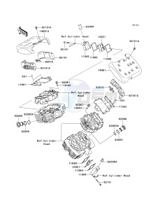 VN 1600 B [VULCAN 1600 MEAN STREAK] (B1-B2) [VULCAN 1600 MEAN STREAK] drawing CYLINDER HEAD COVER