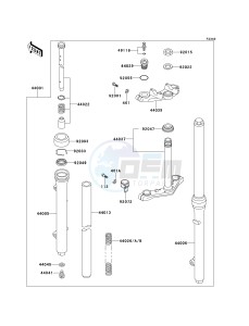 KX 60 B [X60] (B6-B9) drawing FRONT FORK