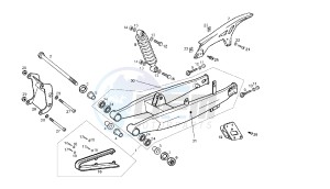 SENDA R BAJA - 125 CC 4T BAJA EU3 drawing SWING ARM - SHOCK ABSORBER