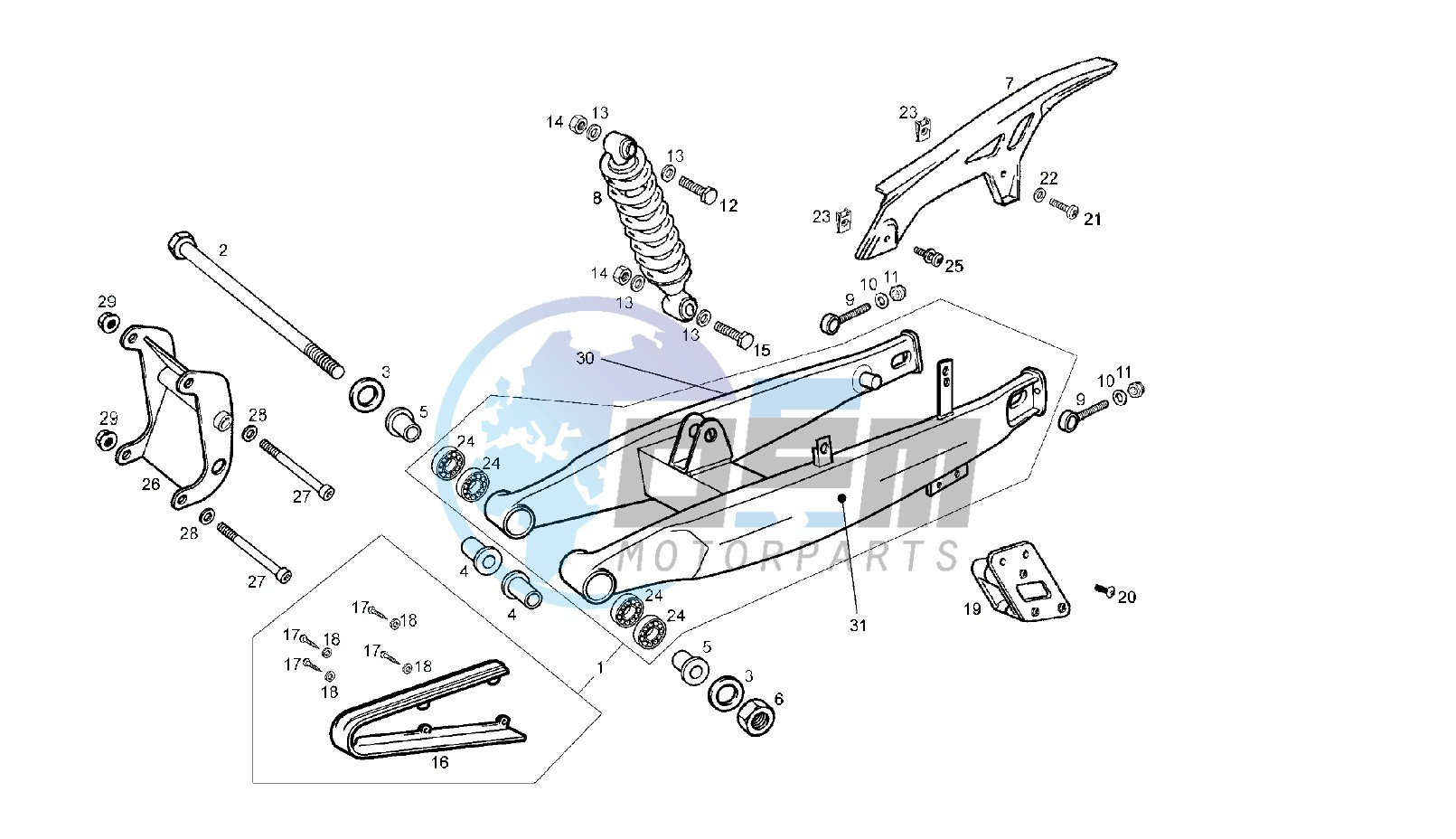 SWING ARM - SHOCK ABSORBER