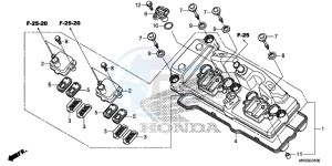 CBR1000RAG CBR1000 - Fireblade ABS Europe Direct - (ED) drawing CYLINDER HEAD COVER