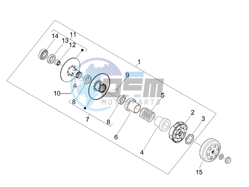 Driven pulley