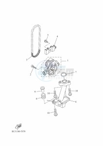 XSR700 MTM690D-U (BJY2) drawing OIL PUMP