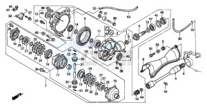 TRX300 FOURTRAX 300 drawing FRONT FINAL GEAR