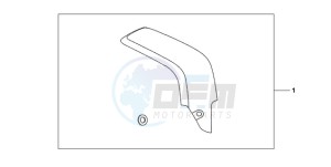 CBR600RAA UK - (E / ABS) drawing CARBON FIBER EXHAUST GUARD