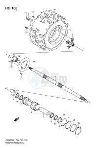 LT-R450 (E28-E33) drawing RIGHT REAR WHEEL (LT-R450ZL1 E33)