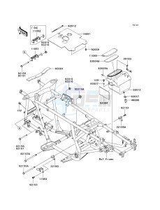 KVF 700 A [PRAIRIE 700 4X4] (A1-A2) [PRAIRIE 700 4X4] drawing FRAME FITTINGS