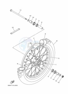 YZ85LW (B0G1) drawing FRONT WHEEL