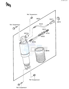 ZX 750 F [NINJA 750R] (F1-F3) [NINJA 750R] drawing SHOCK ABSORBER-- S- -