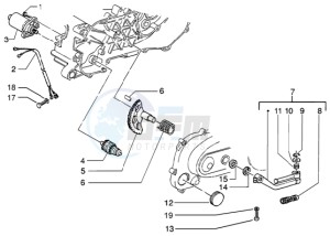 NRG 50 MC3 DD drawing Starting motor-starter lever