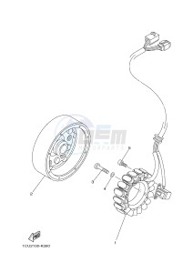 YFM450FWA YFM45GDXG GRIZZLY 450 IRS (1CUT) drawing GENERATOR