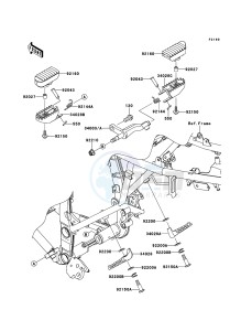 KLX250 KLX250SCF XX (EU ME A(FRICA) drawing Footrests