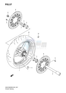 GSX-R600 (E2) drawing FRONT WHEEL