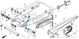 CB600F2 HORNET S drawing SWINGARM