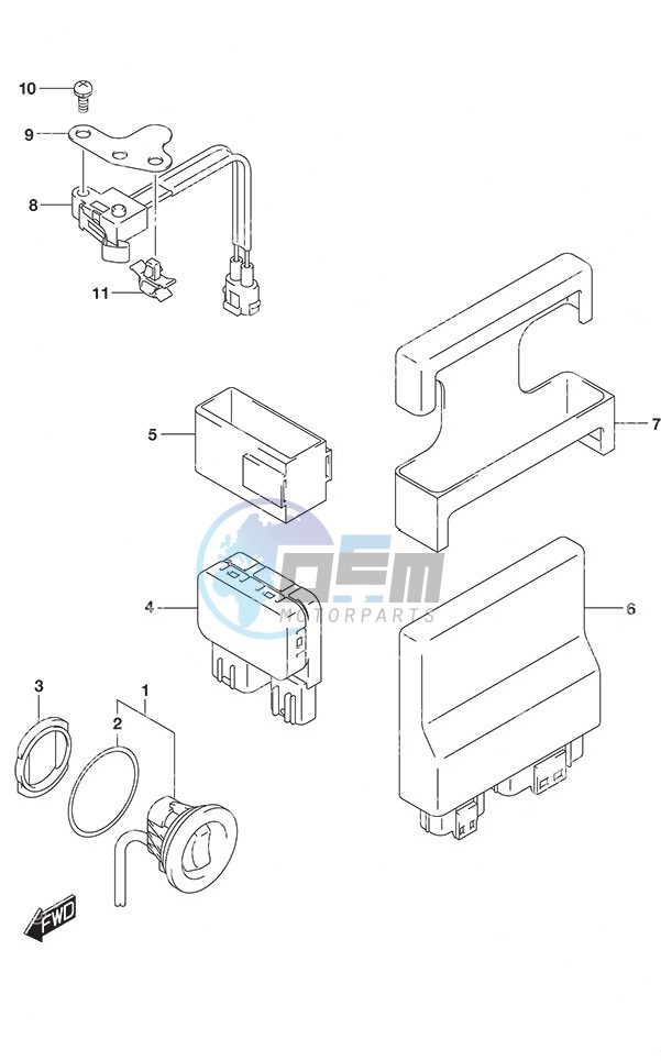 PTT Switch/Engine Control Unit