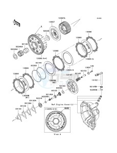 ZX 636 C [NINJA ZX-6R] (C1) C1 drawing CLUTCH