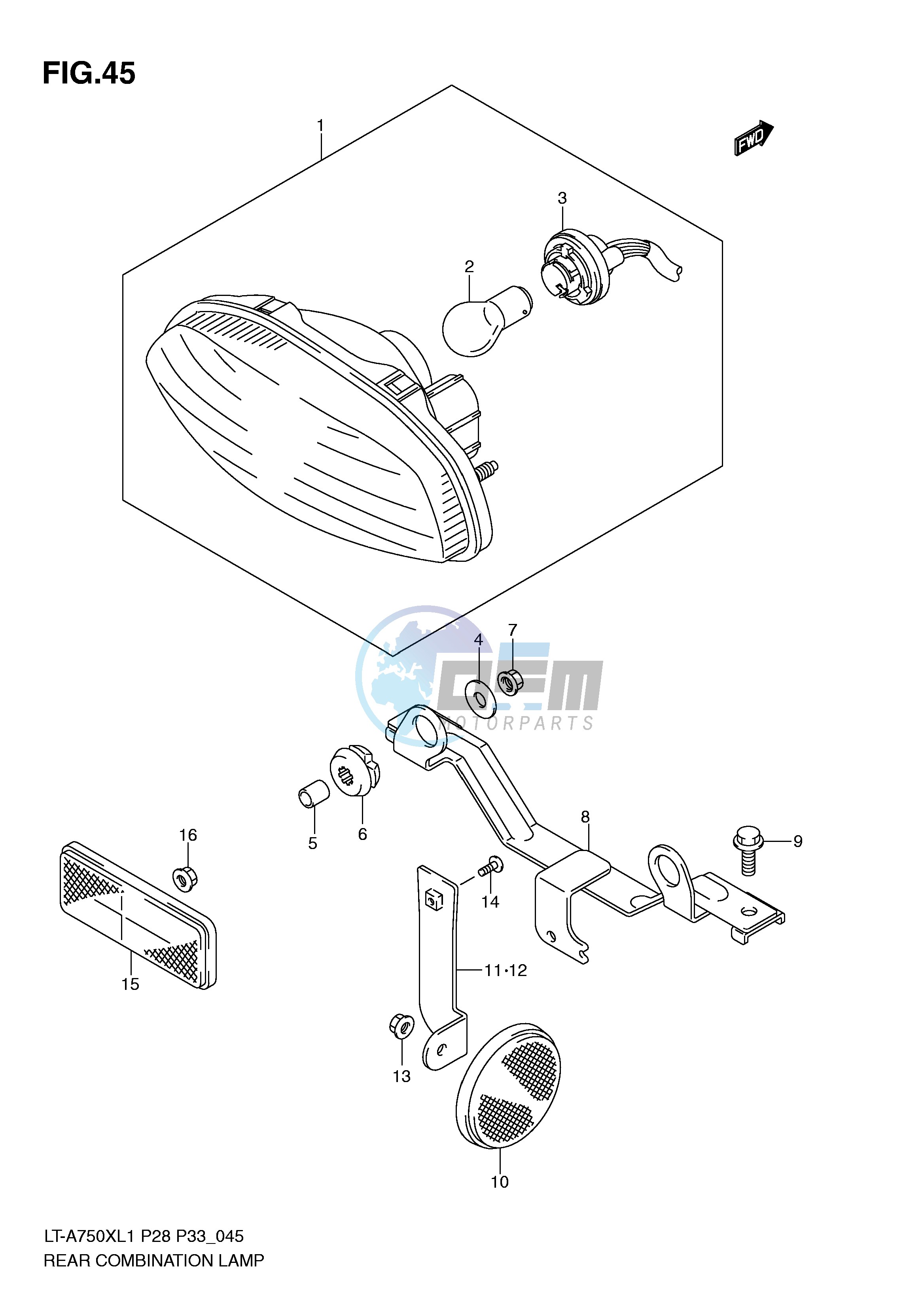 REAR COMBINATION LAMP (LT-A750XZL1 P28)