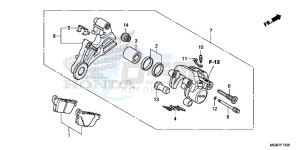 CB600FD Hornet 3ED drawing REAR BRAKE CALIPER (CB600F)