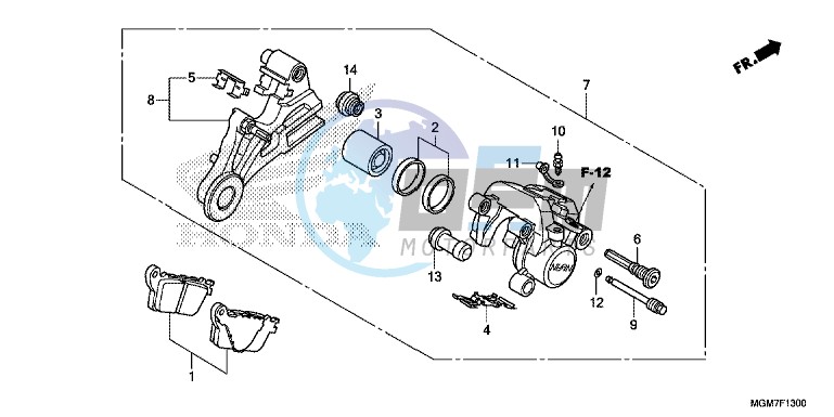 REAR BRAKE CALIPER (CB600F)