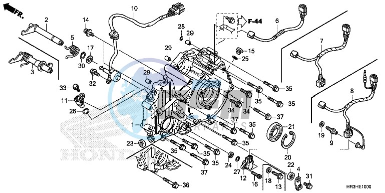 REAR CRANKCASE COVER