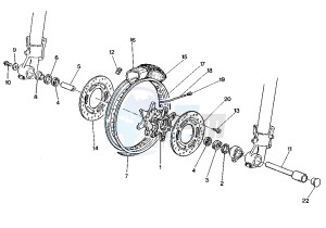 ELEPHANT 900 drawing FRONT WHEEL