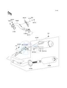 KX 250 T [KX250F] (T8F) T8F drawing MUFFLER-- S- -