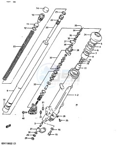 GSX1100 (Z-D) drawing FRONT DAMPER (GSX1100EZ)