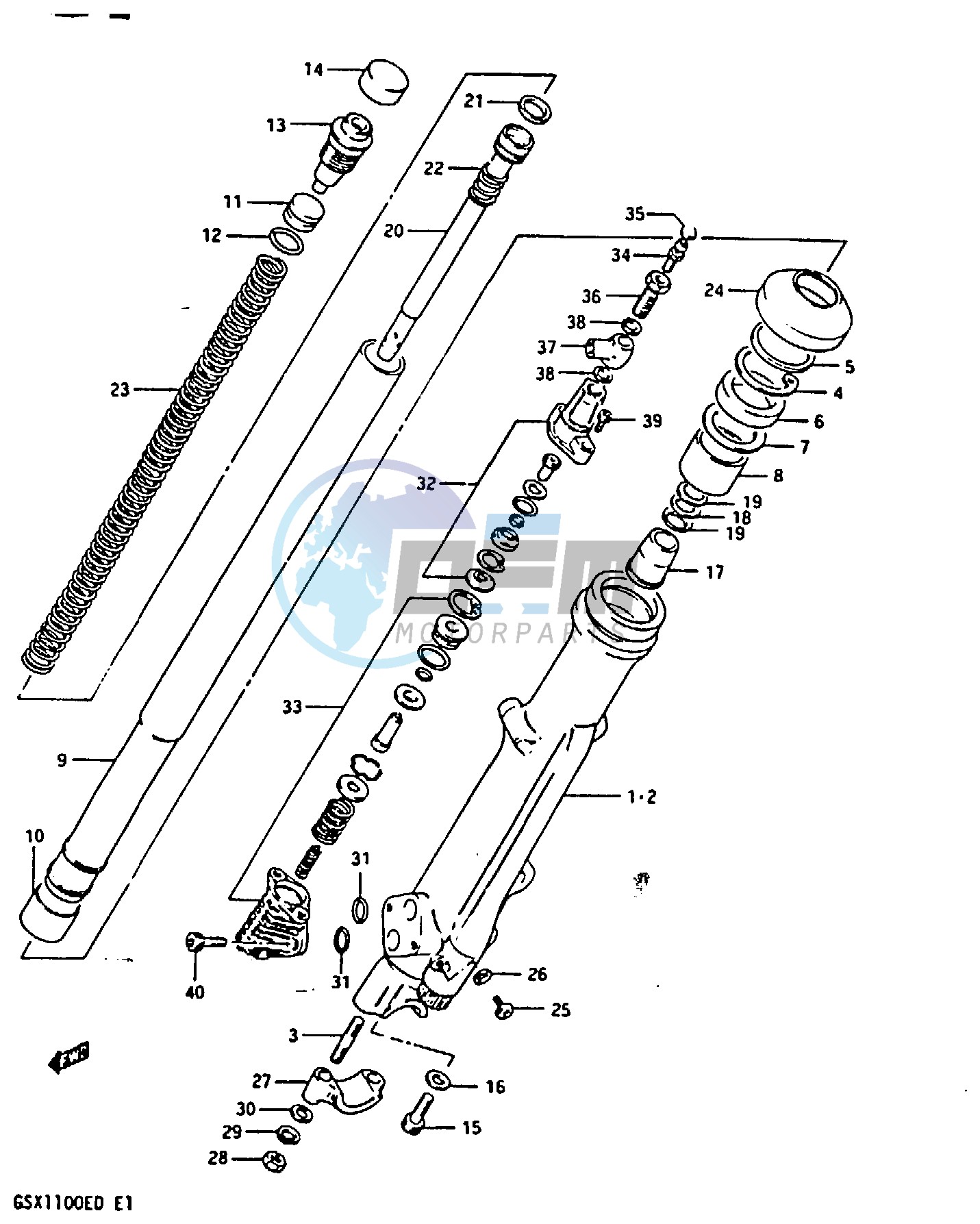 FRONT DAMPER (GSX1100EZ)