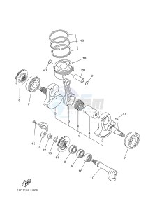 YFZ450R YFZ45YSSG YFZ450R SPECIAL EDITION (1TDT) drawing CRANKSHAFT & PISTON