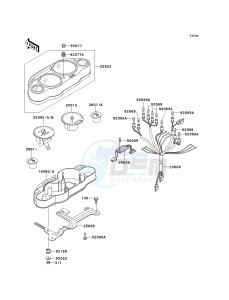 ZX 1100 D [NINJA ZX-11] (D7-D9) [NINJA ZX-11] drawing METER-- S- -