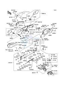 Z1000SX ZX1000GBF FR GB XX (EU ME A(FRICA) drawing Cowling(Upper)