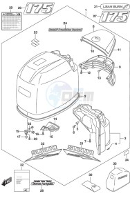 DF 175 drawing Engine Cover (Black) (C/R) (Model: ZG)