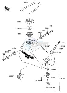 KX 80 J [BIG WHEEL] (J2) [BIG WHEEL] drawing FUEL TANK