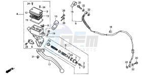 VT1100C2 drawing CLUTCH MASTER CYLINDER (VT1100CS/CT)