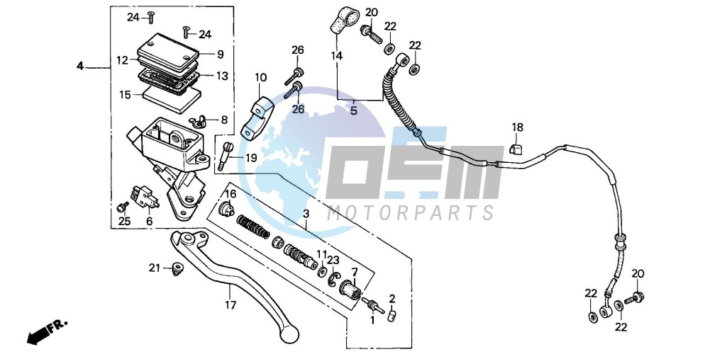 CLUTCH MASTER CYLINDER (VT1100CS/CT)