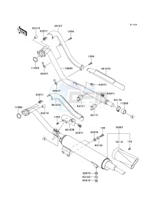 VN 800 E [VULCAN 800 DRIFTER] (E6F) E6F drawing MUFFLER-- S- -