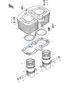 KZ 750 G [LTD II] (G1) [LTD II] drawing CYLINDER_PISTONS