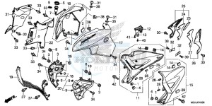 VFR1200XD Europe Direct - (ED) drawing MIDDLE COWL