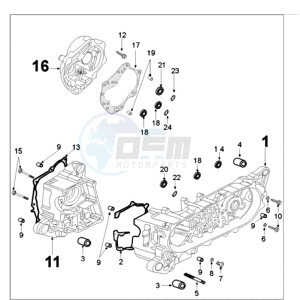 TWEET 50 X drawing CRANKCASE