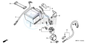 CRF450XD CRF450X Europe Direct - (ED) drawing BATTERY