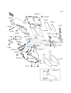 ZX 600 E [NINJA ZX-6] (E4-E6) [NINJA ZX-6] drawing COWLING LOWERS -- ZX600-E6- -