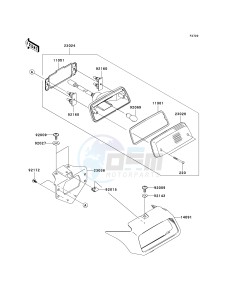 KSV 700 A [KFX 700] (A6F-A9F) A6F drawing TAILLIGHT-- S- -