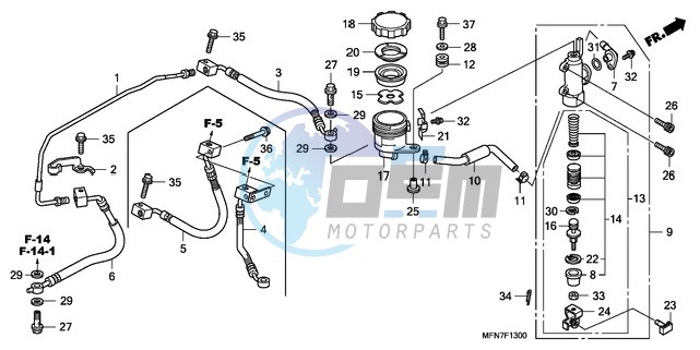 REAR BRAKE MASTER CYLINDER