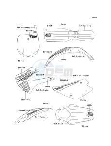 KX 100 A [KX100 MONSTER ENERGY] (A6F - A9FA) D9FA drawing DECALS-- EBONY- --- D9FA- -