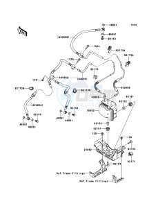 Z1000SX ABS ZX1000HDF FR GB XX (EU ME A(FRICA) drawing Brake Piping