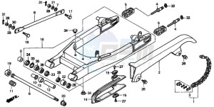 VT750DC BLACK WIDOW drawing SWINGARM