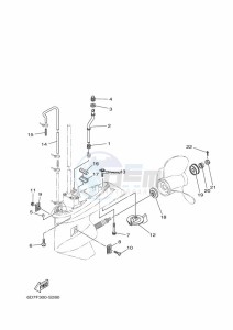 F100DETX drawing PROPELLER-HOUSING-AND-TRANSMISSION-2