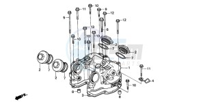 NX650 500 DOMINATOR drawing CYLINDER HEAD COVER